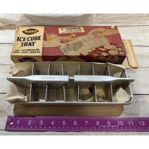 Vintage Double Handle Aluminum MIRRO Ice Cube Tray in ORIGINAL BOX GTbX